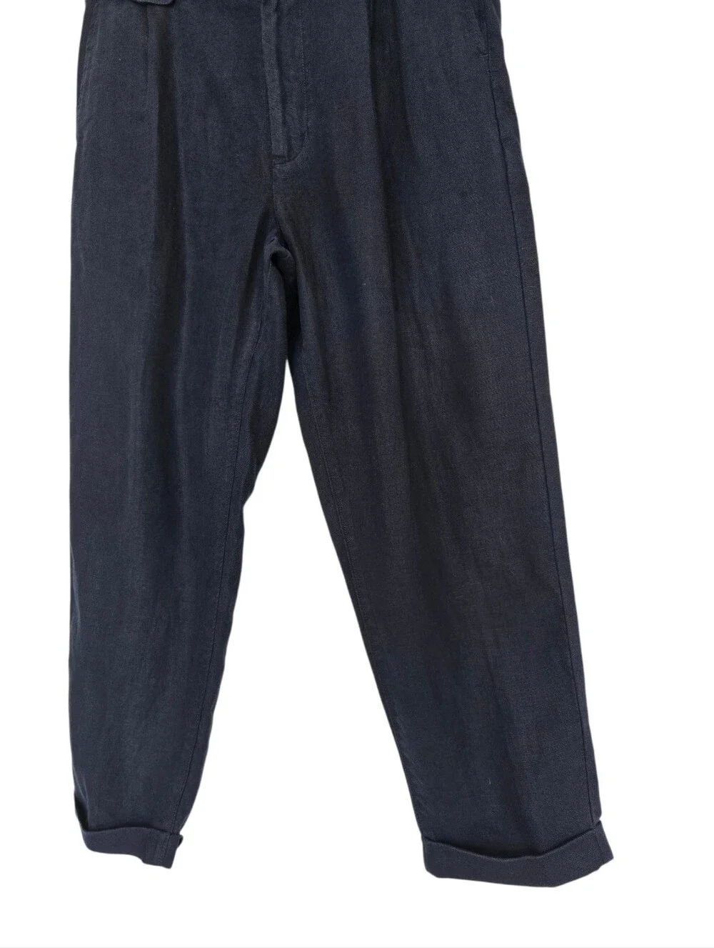 Alex Mill Linen 100% Navy Blue Standard Pleated 100% Linen Pants Men's Size 31